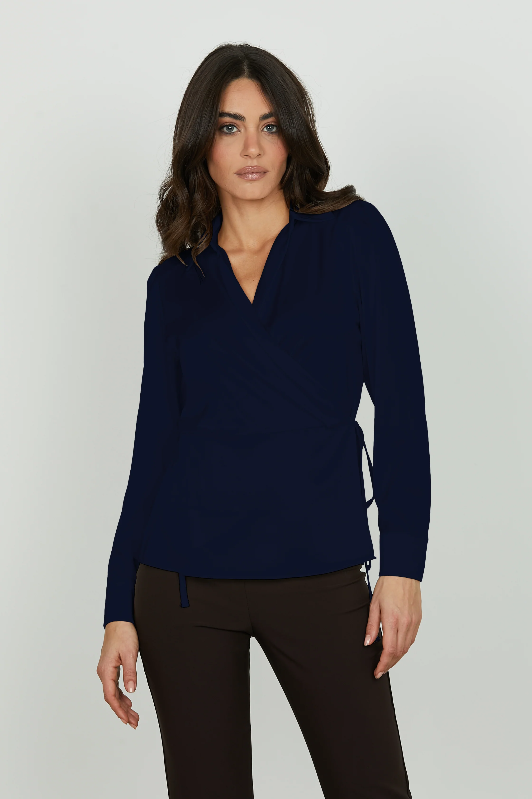 Blusa DUCA manica lunga scollo incrocio più laccetti - Image 7