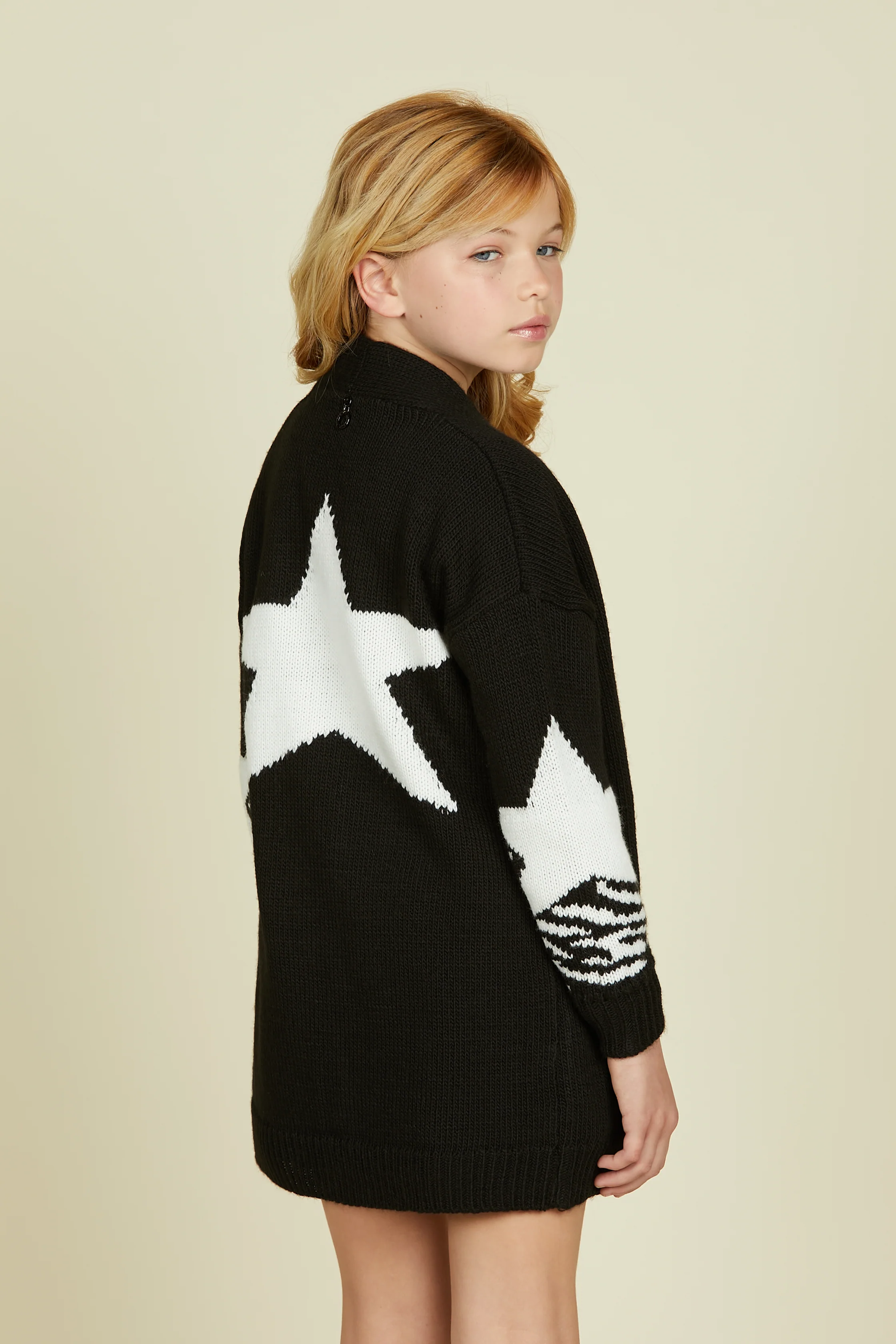 Cardigan ANTIGONEL lungo manica lunga disegno stella - Image 3