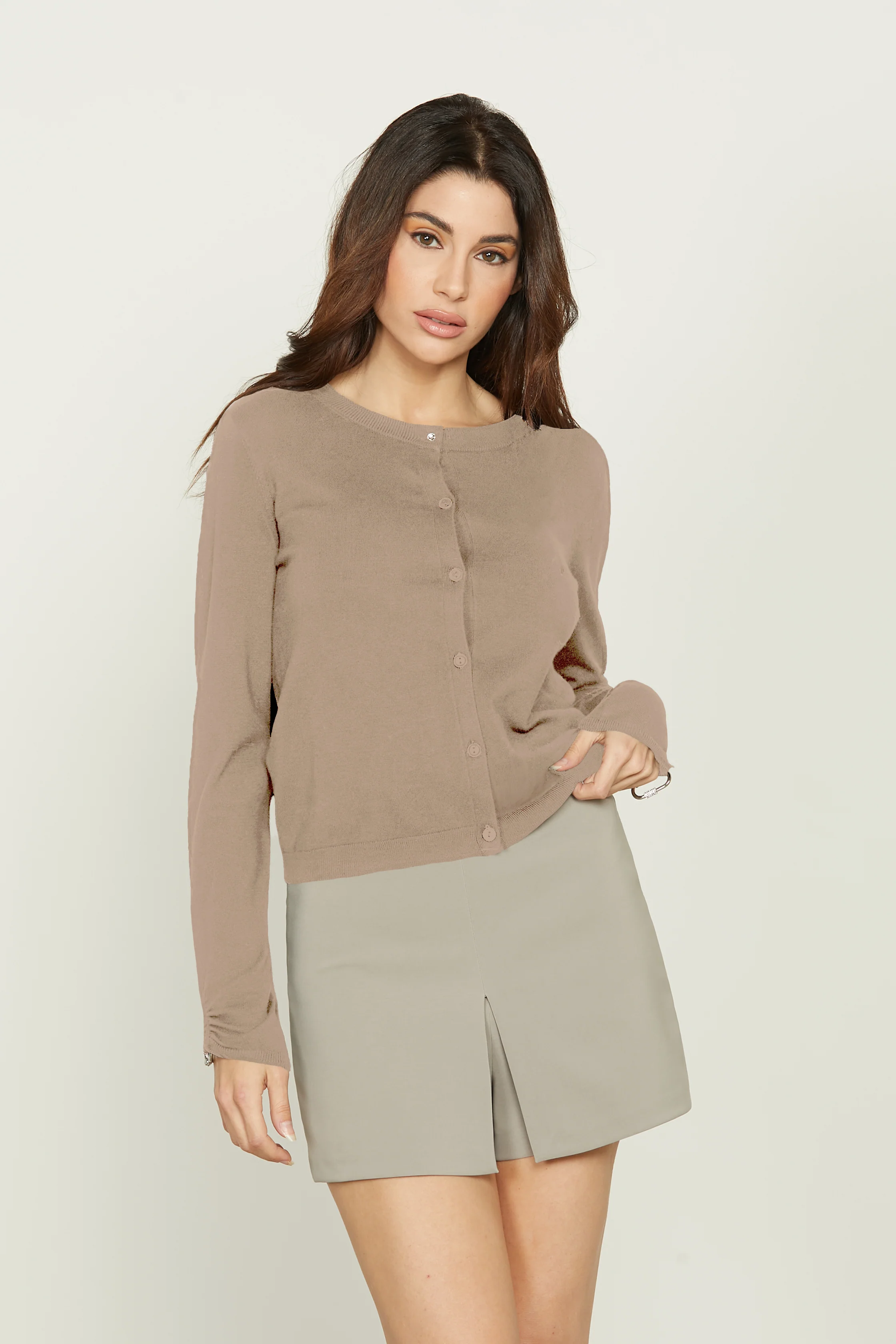 Cardigan ATALANTA manica lunga con apertura più applicazione con strass - Image 7
