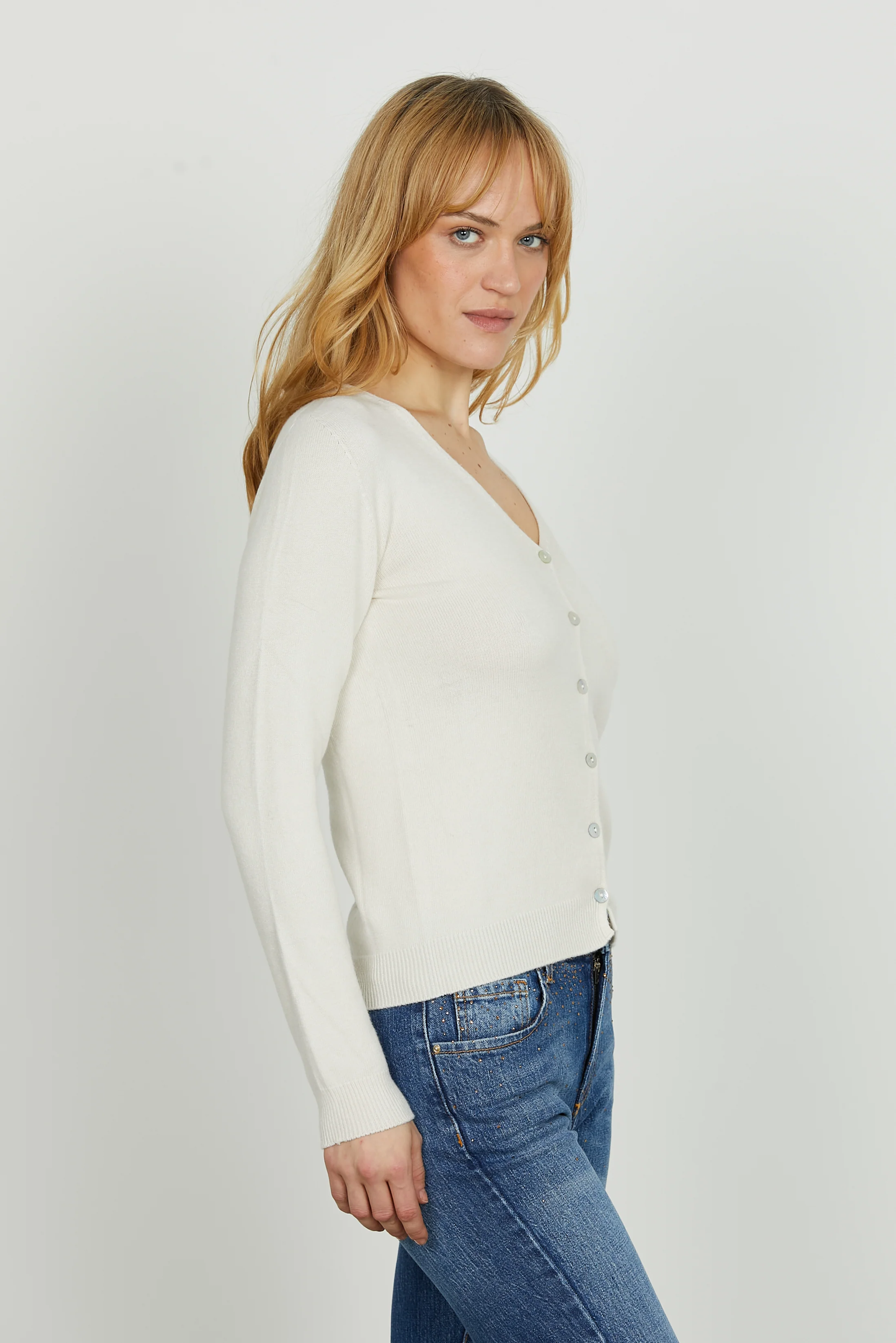 Cardigan DYREN manica lunga con bottoncini - Image 2