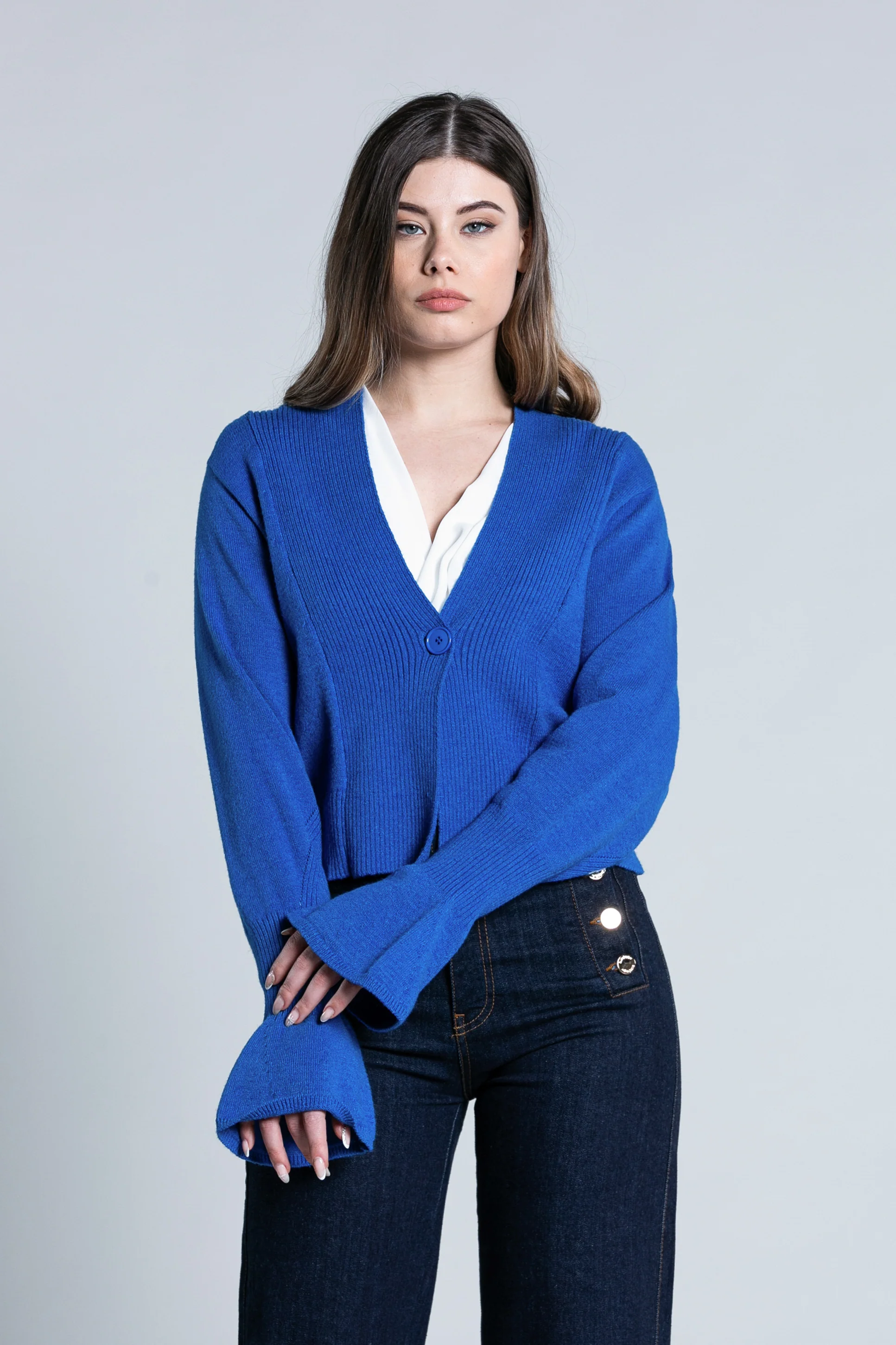 Cardigan SHOTO corto manica lunga campana