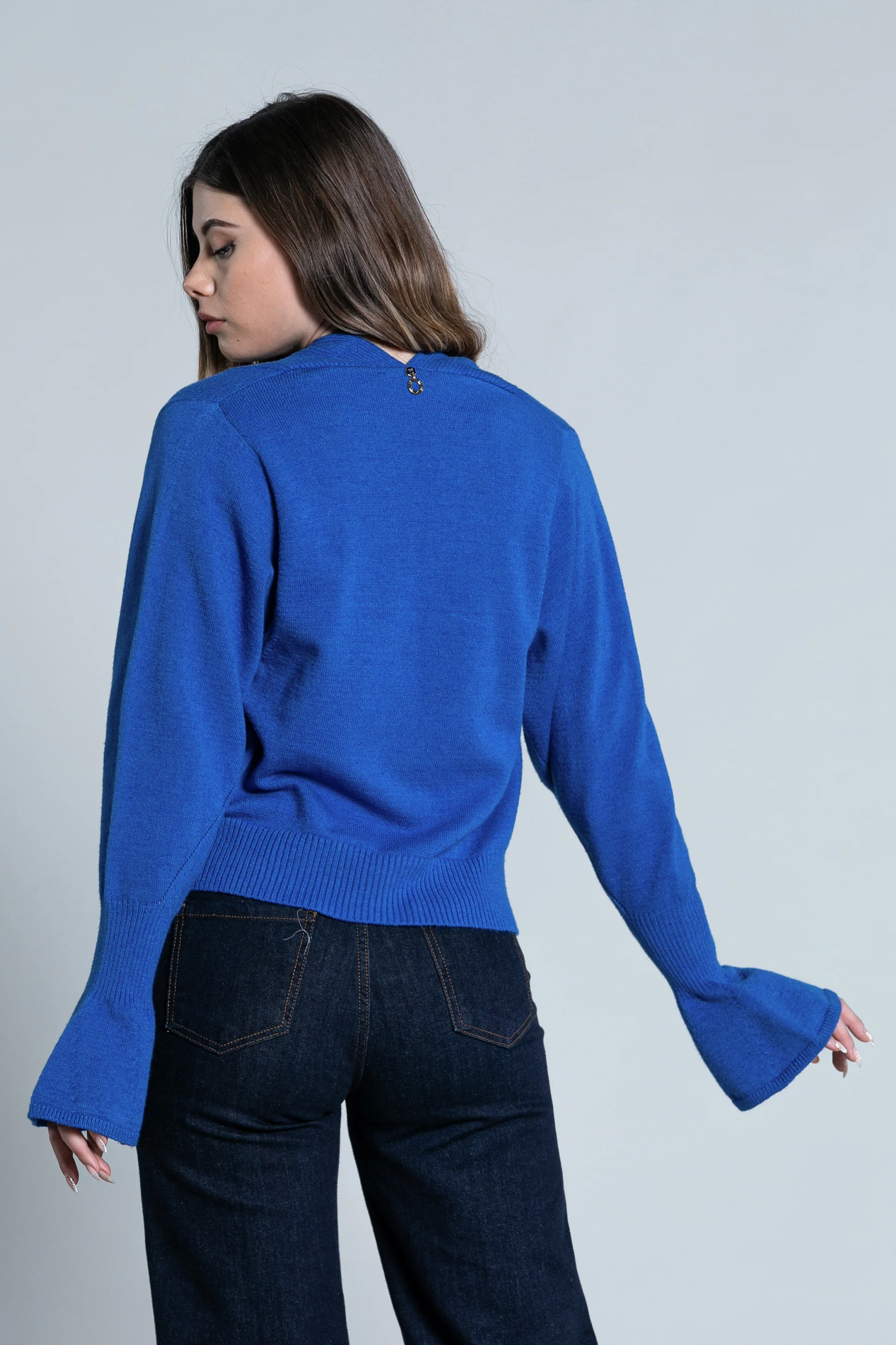 Cardigan SHOTO corto manica lunga campana - Image 4