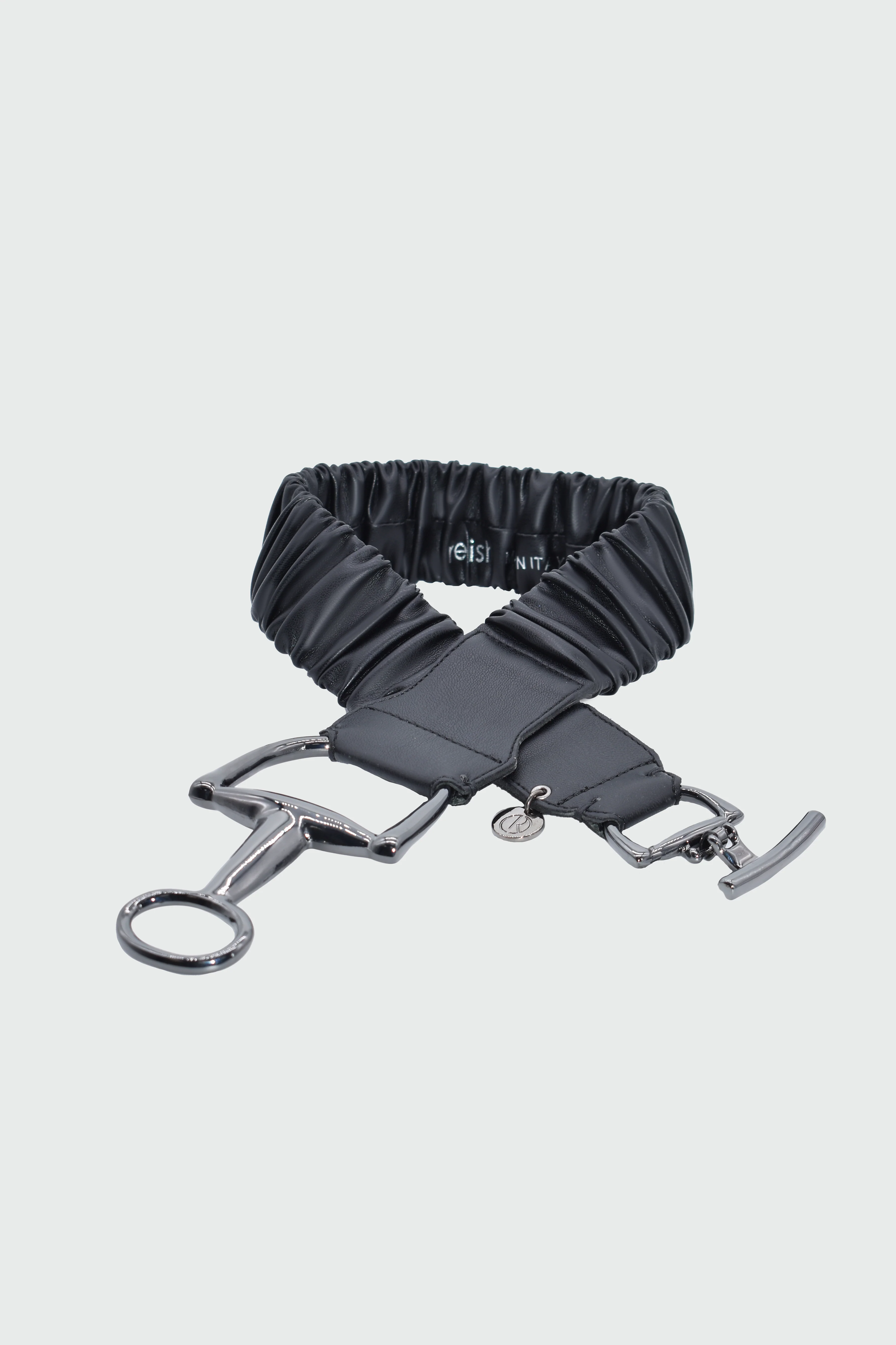 Cintura GANCYIE con elastico più fibbia cavallerizza ecopelle - Image 2