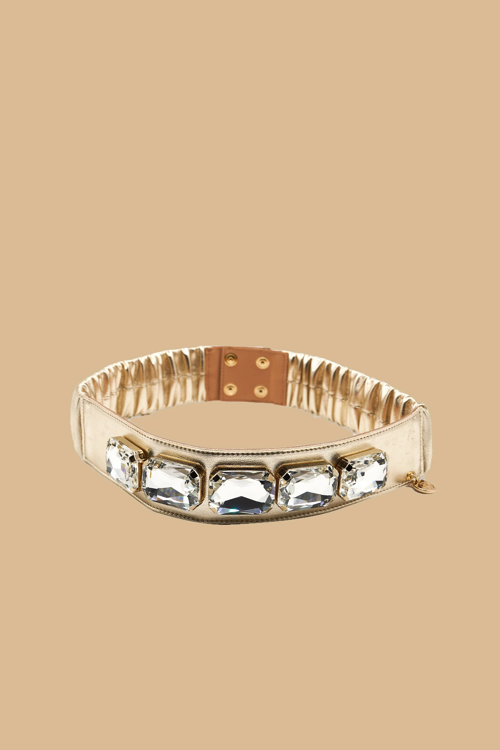 Cintura PRODICT elasticizzata con cabochon metallizzata