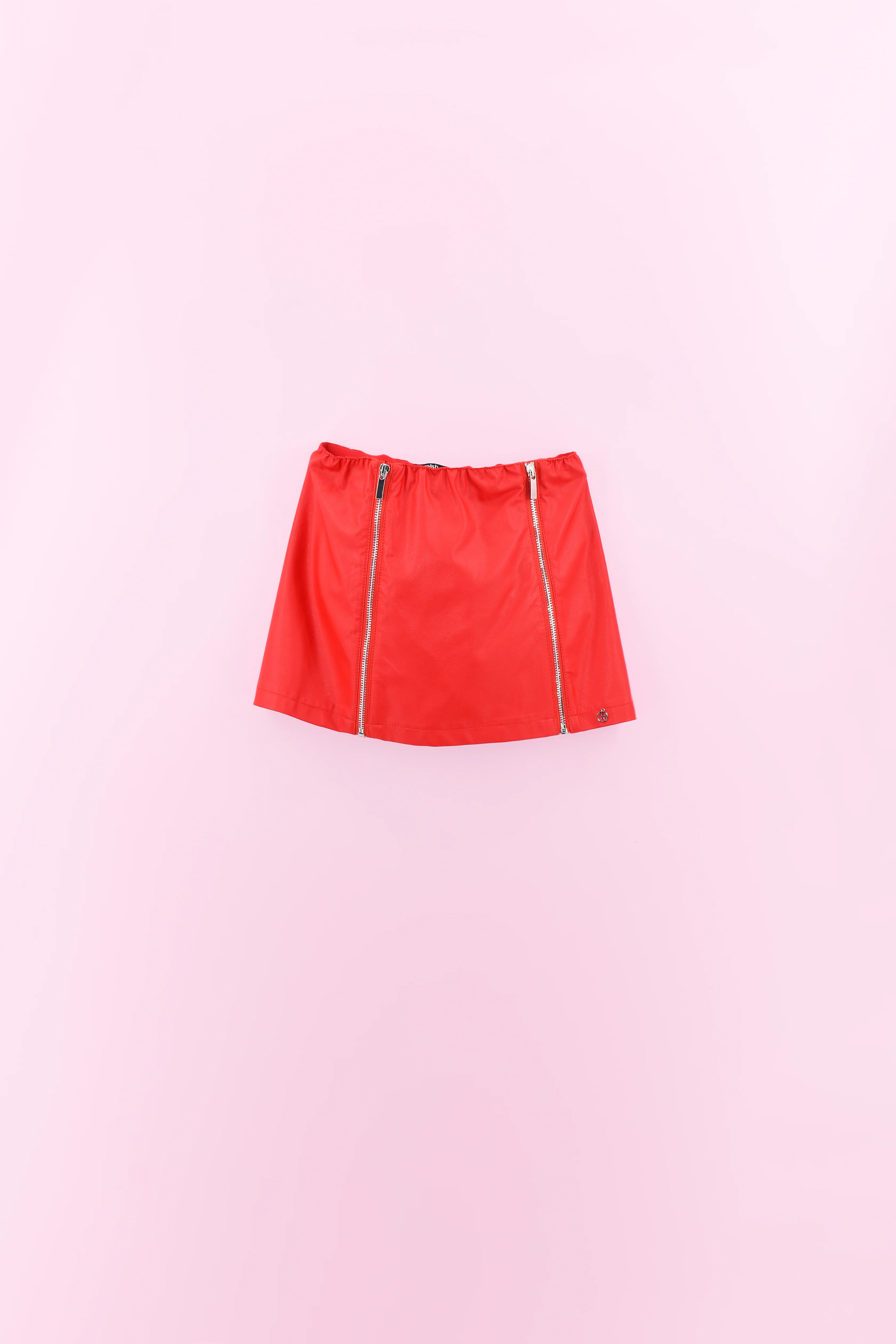 Gonna FRUTO per bambina corta con zip ecopelle