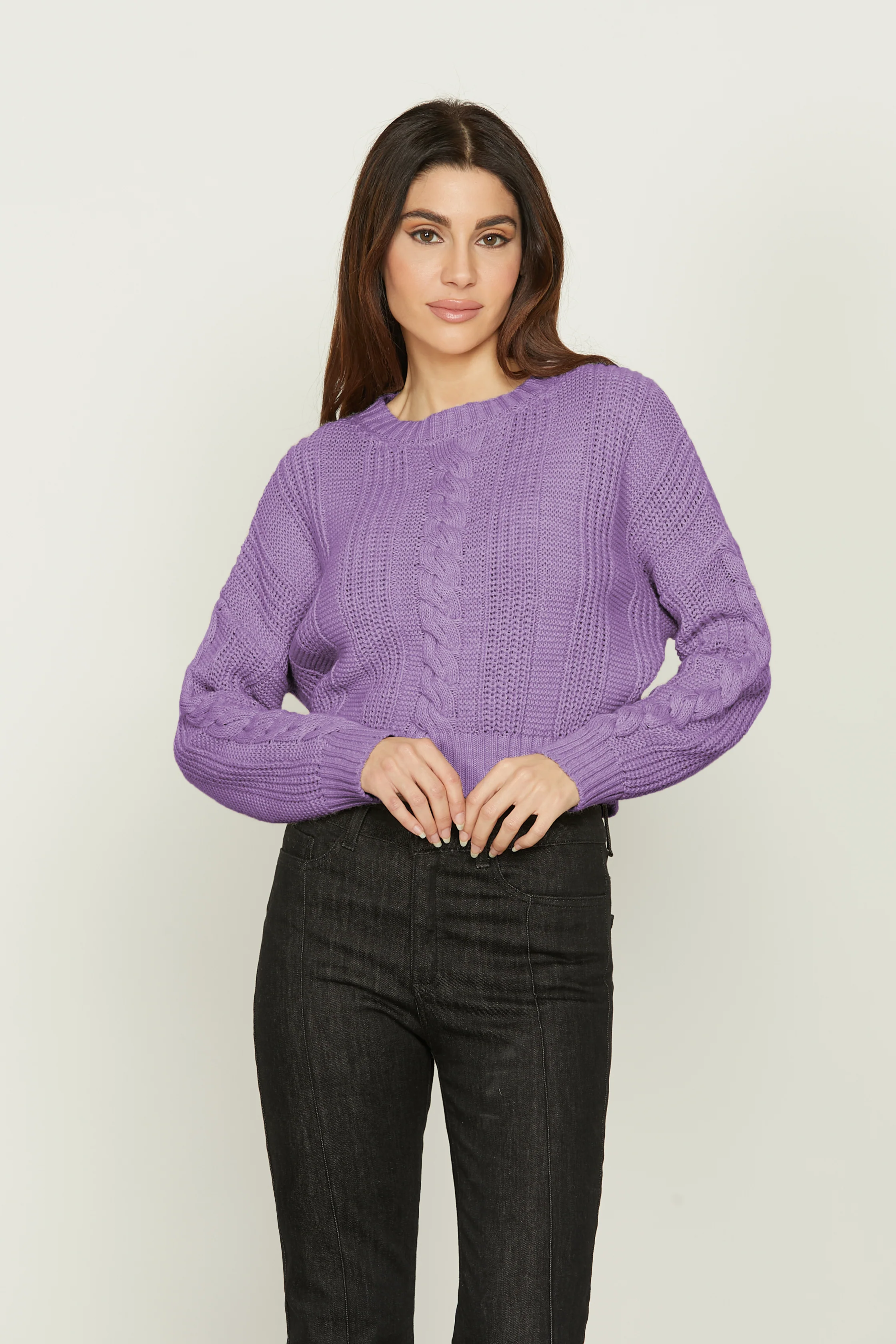 Maglia GRECIA corta manica lunga lavorazione trecce - Image 6