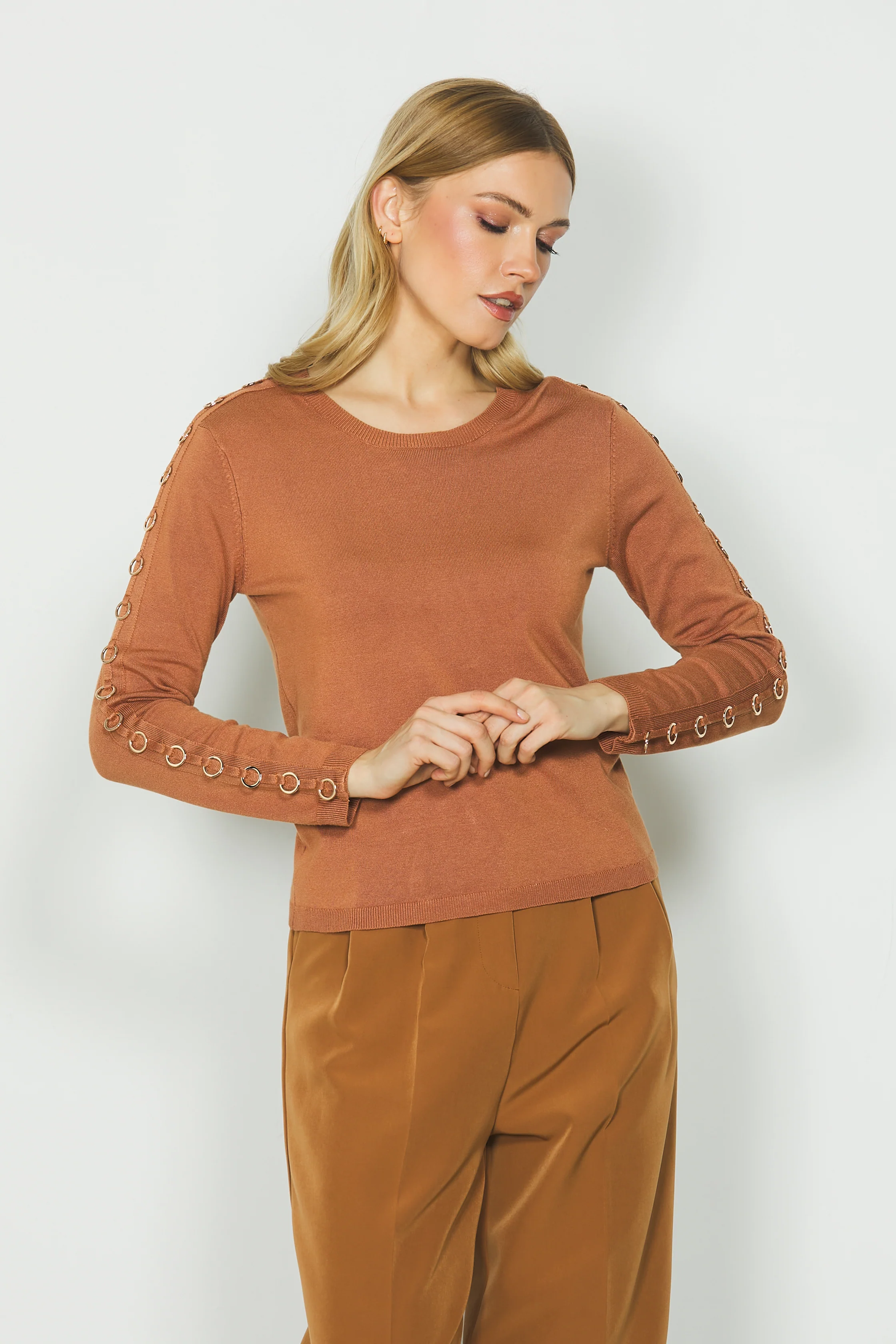 Maglia LAUREN manica lunga con dettaglio anelli