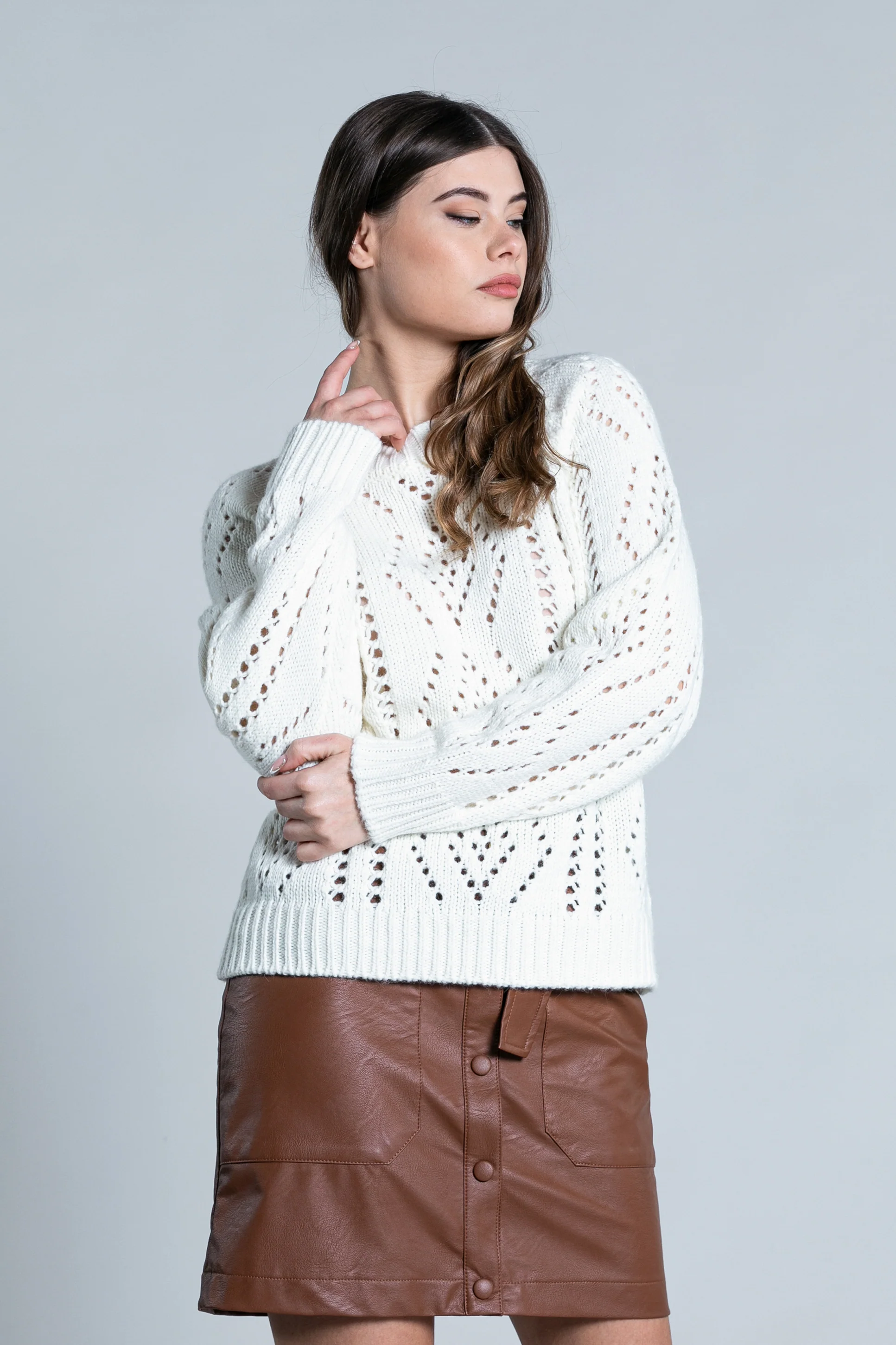 Maglia SEVER manica lunga raglan traforata - Image 4