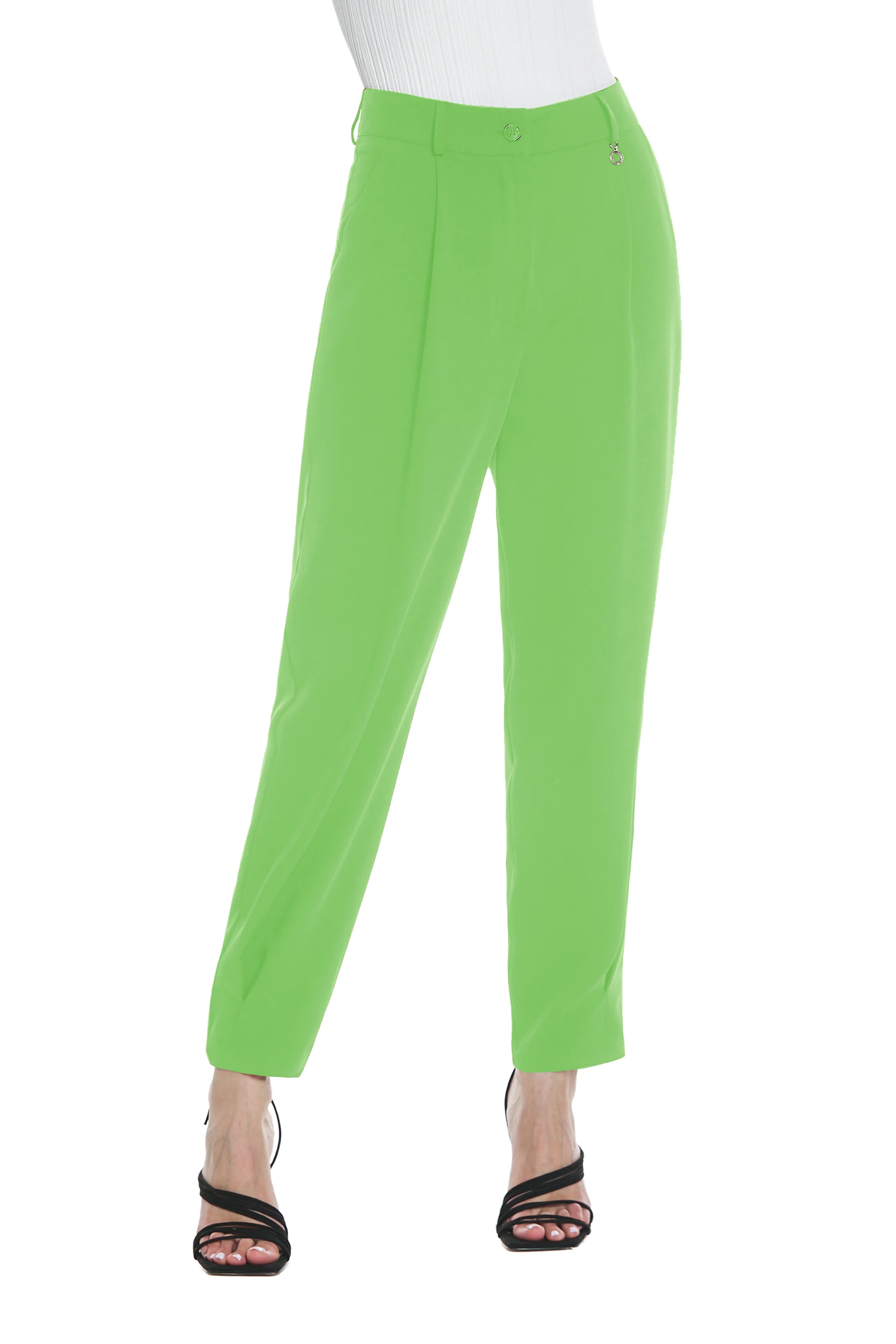 Pantalone AURORAS vita alta con cint.logo più tasche francesi più pinces più piega baciata fdo - Image 6