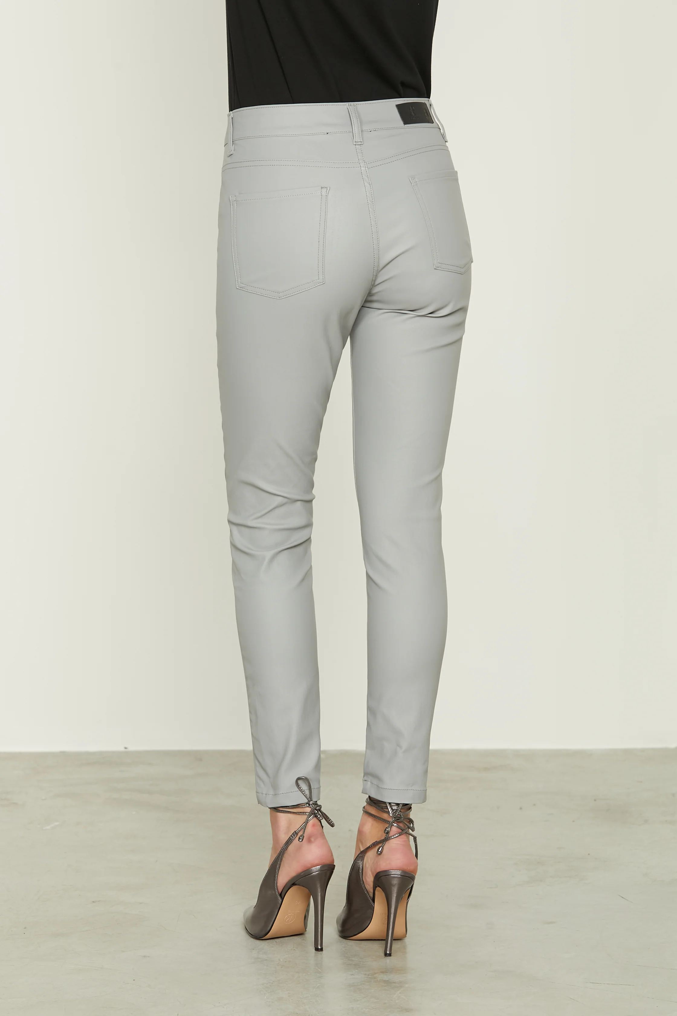 Panta ECOPL vita alta jeggings 5 tasche spalmato - Image 4