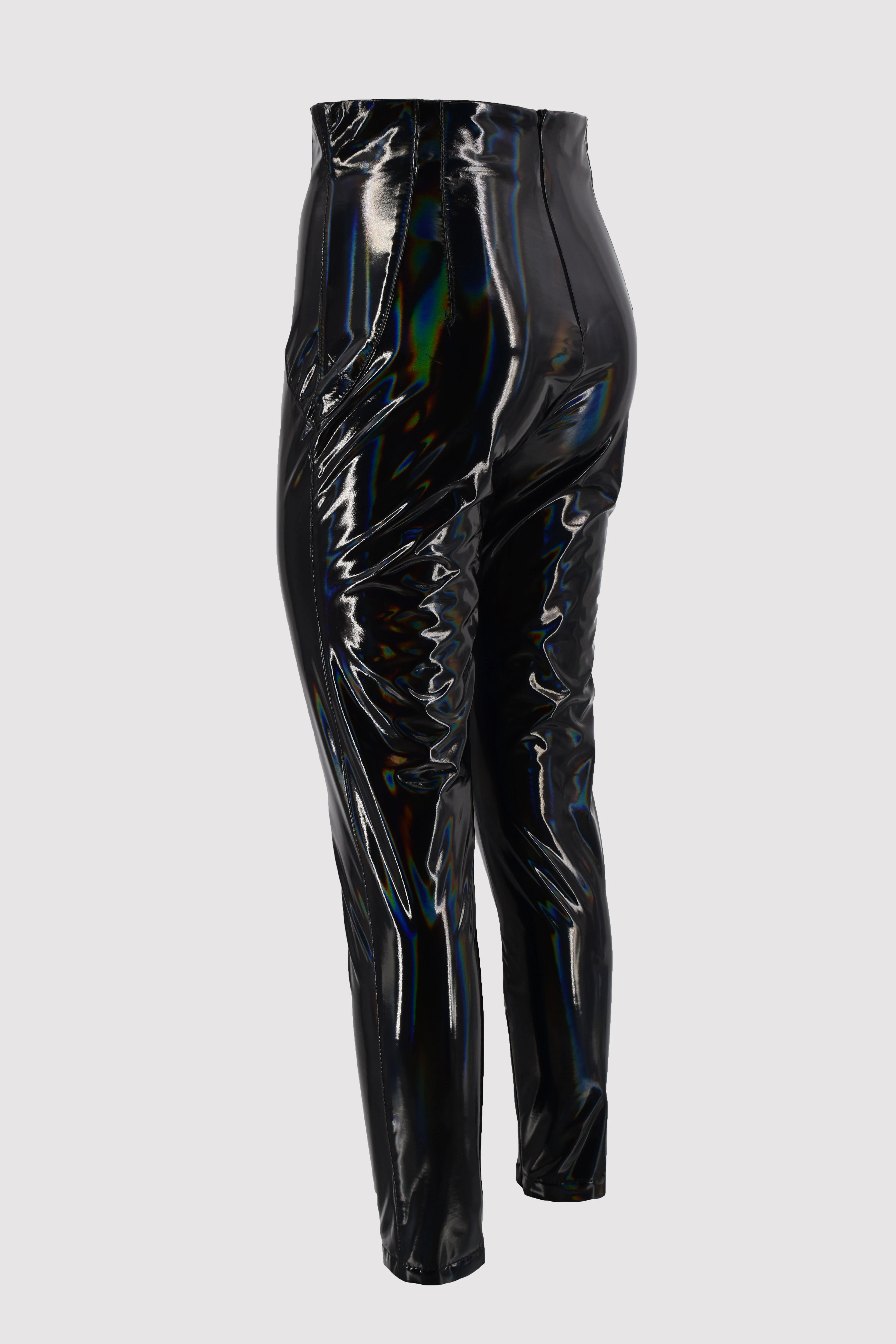 Pantalone VINIL a vita alta in tessuto vinile - Image 6