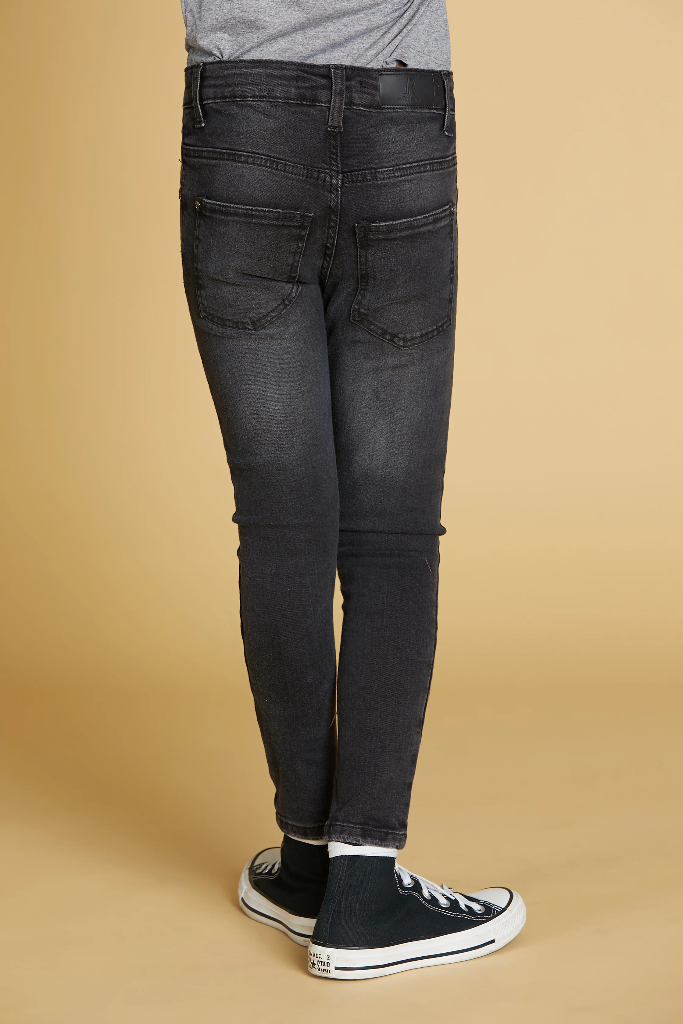 Panta WEZEN 1 bott.5ts.skinny fit con strappi denim black - Image 4