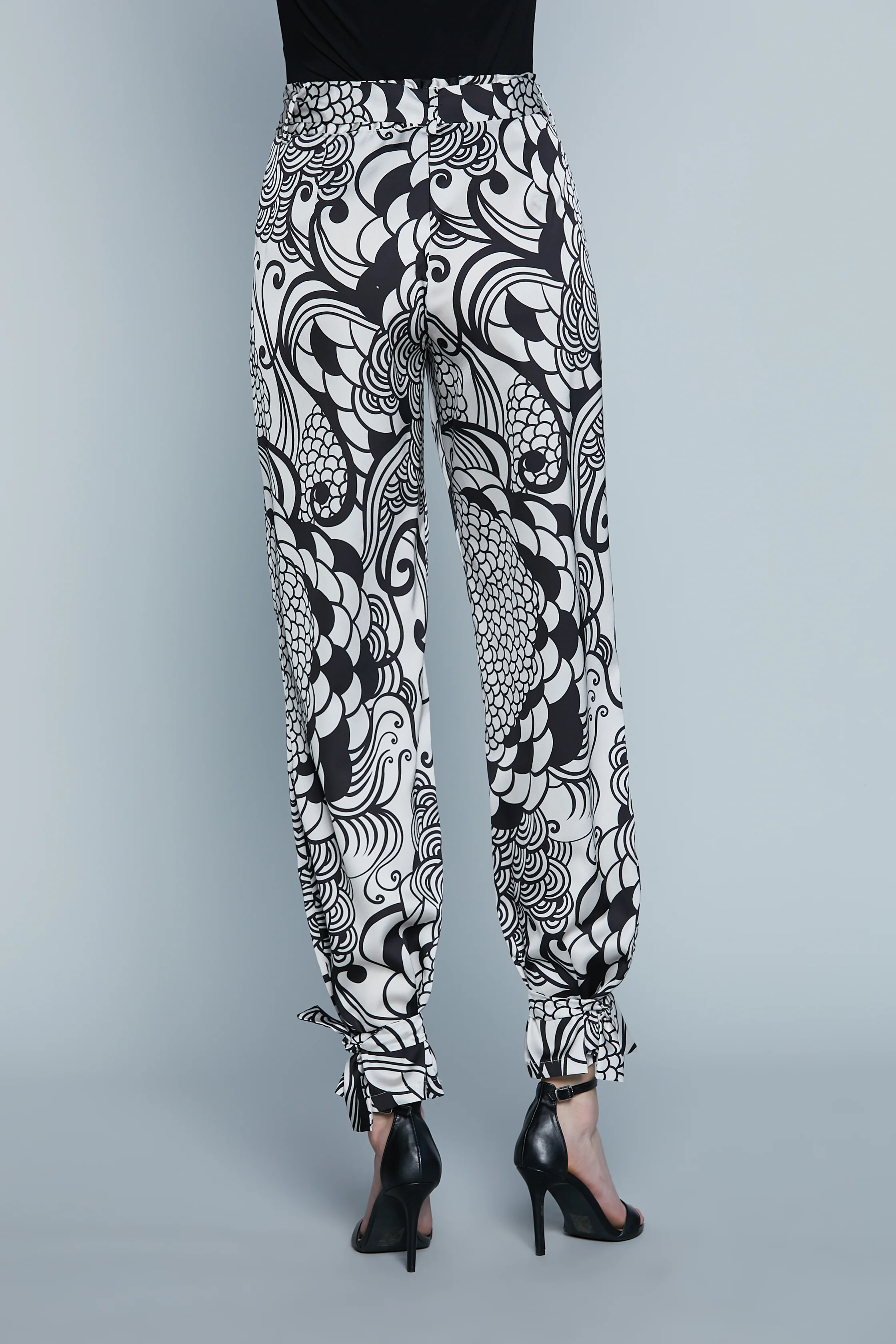 Pantalone COSAHO Vita Alta con Elastico più Cintura più Lacci Al Fondo Fant. Optical - Image 4