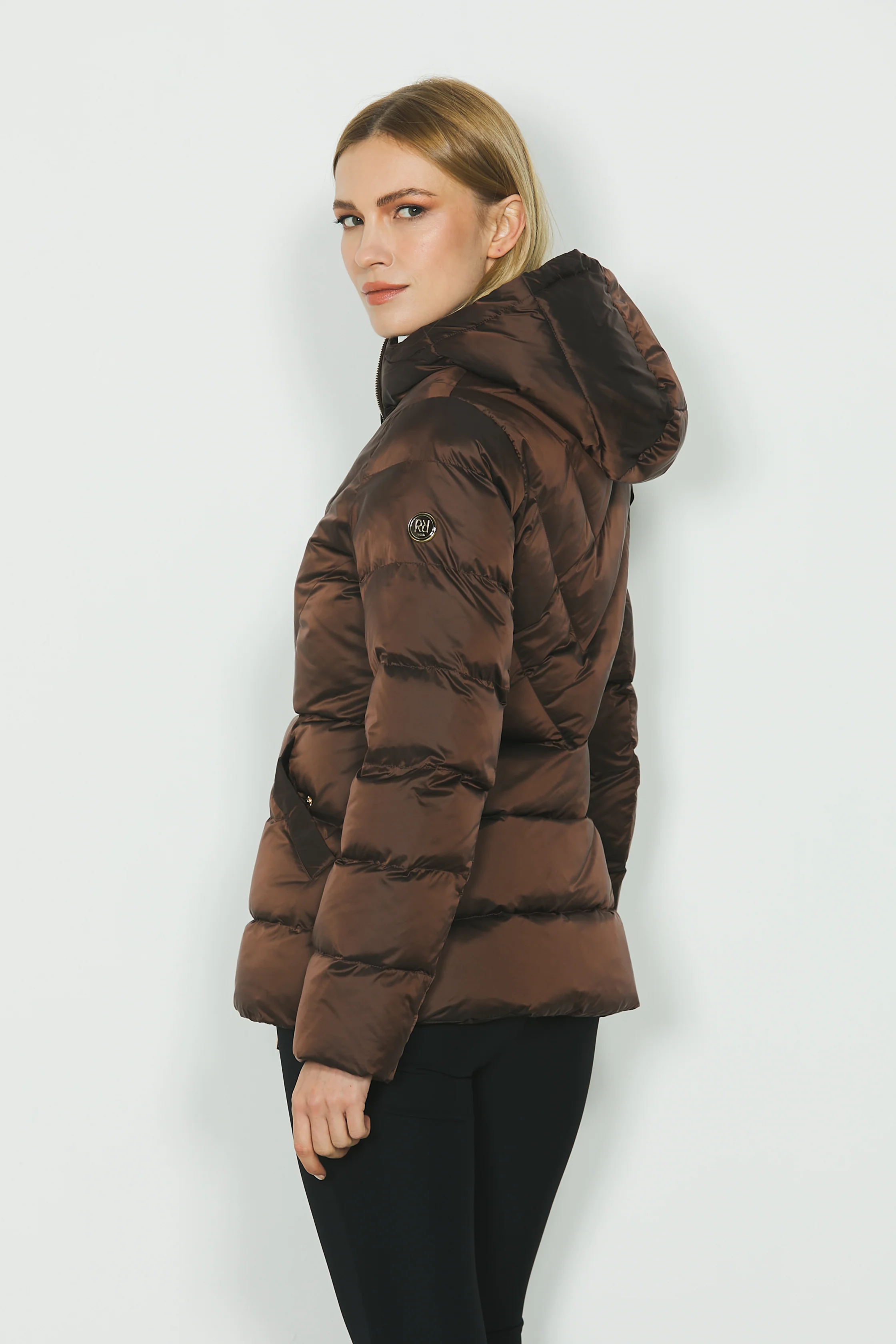 Piumino CADEN manica lunga con cappuccio più zip più tasche - Image 3