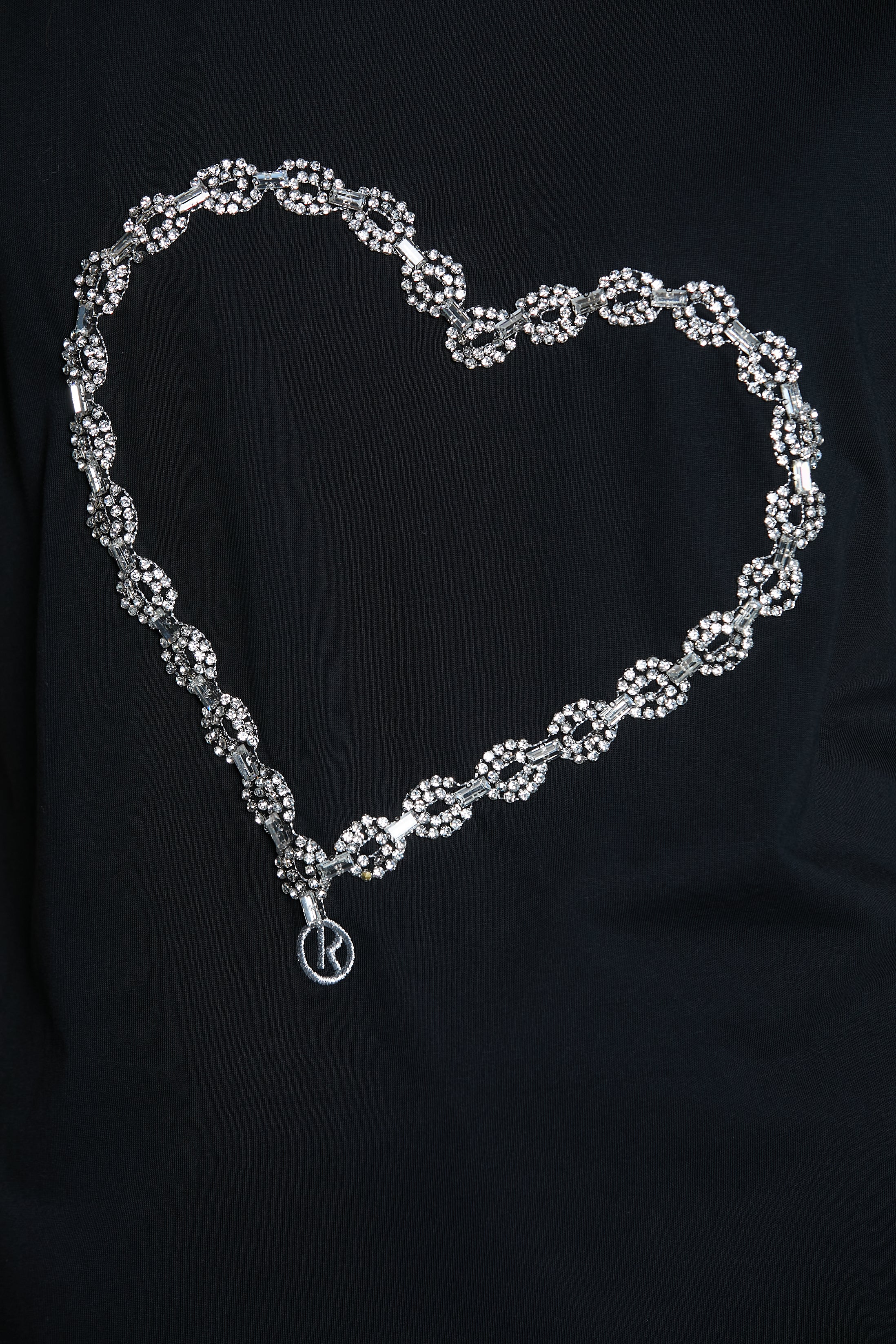 T-Shirt ALBACETE M/M con Ricamo Logo più Applicazione Strass Cuore - Image 4