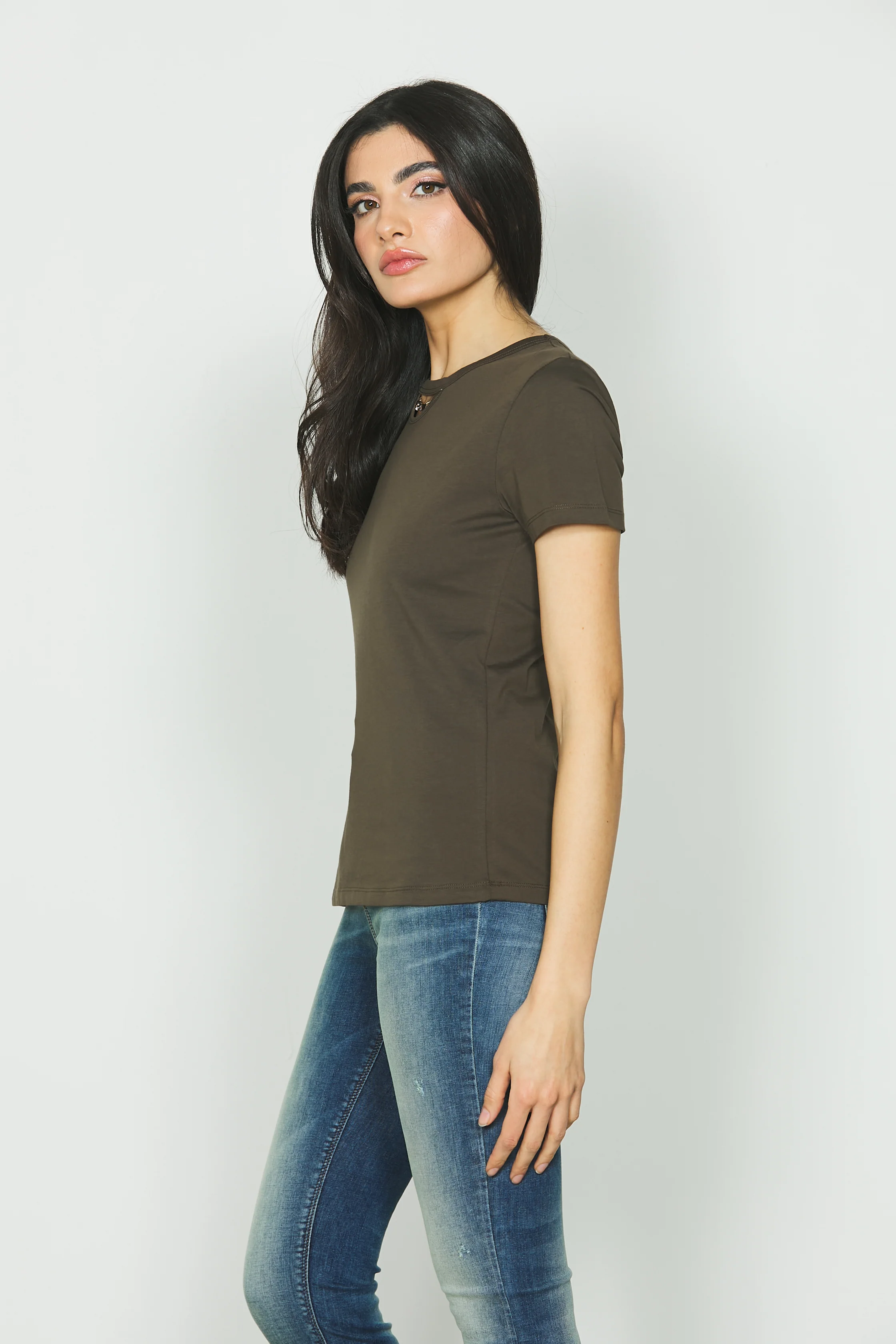 T-shirt OFELIA m/m con goccia più catena logo - Image 2