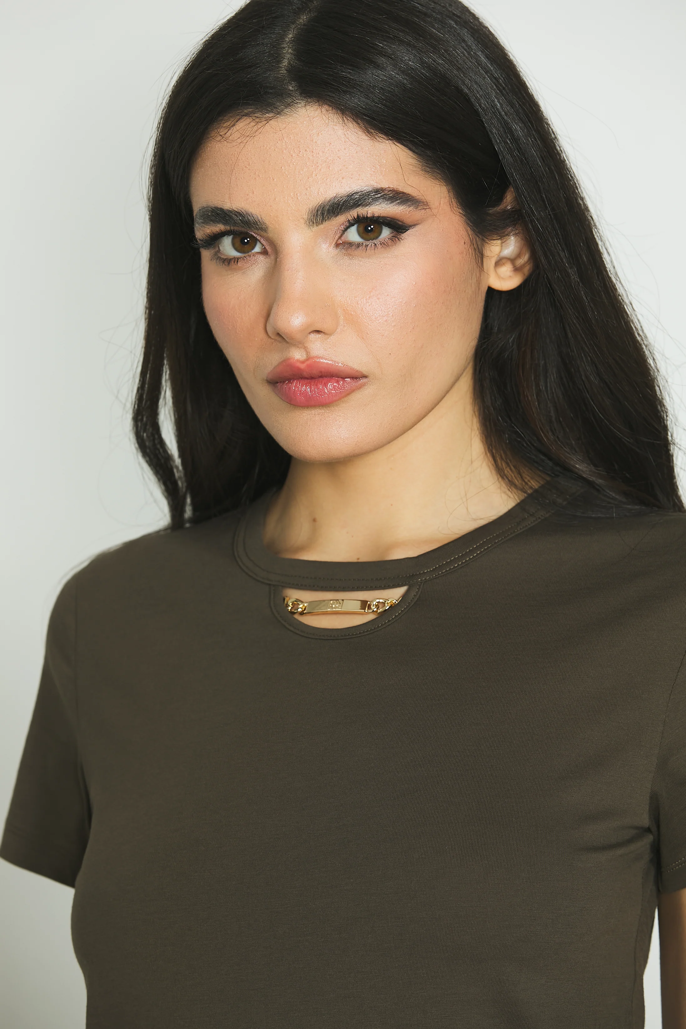T-shirt OFELIA m/m con goccia più catena logo - Image 3
