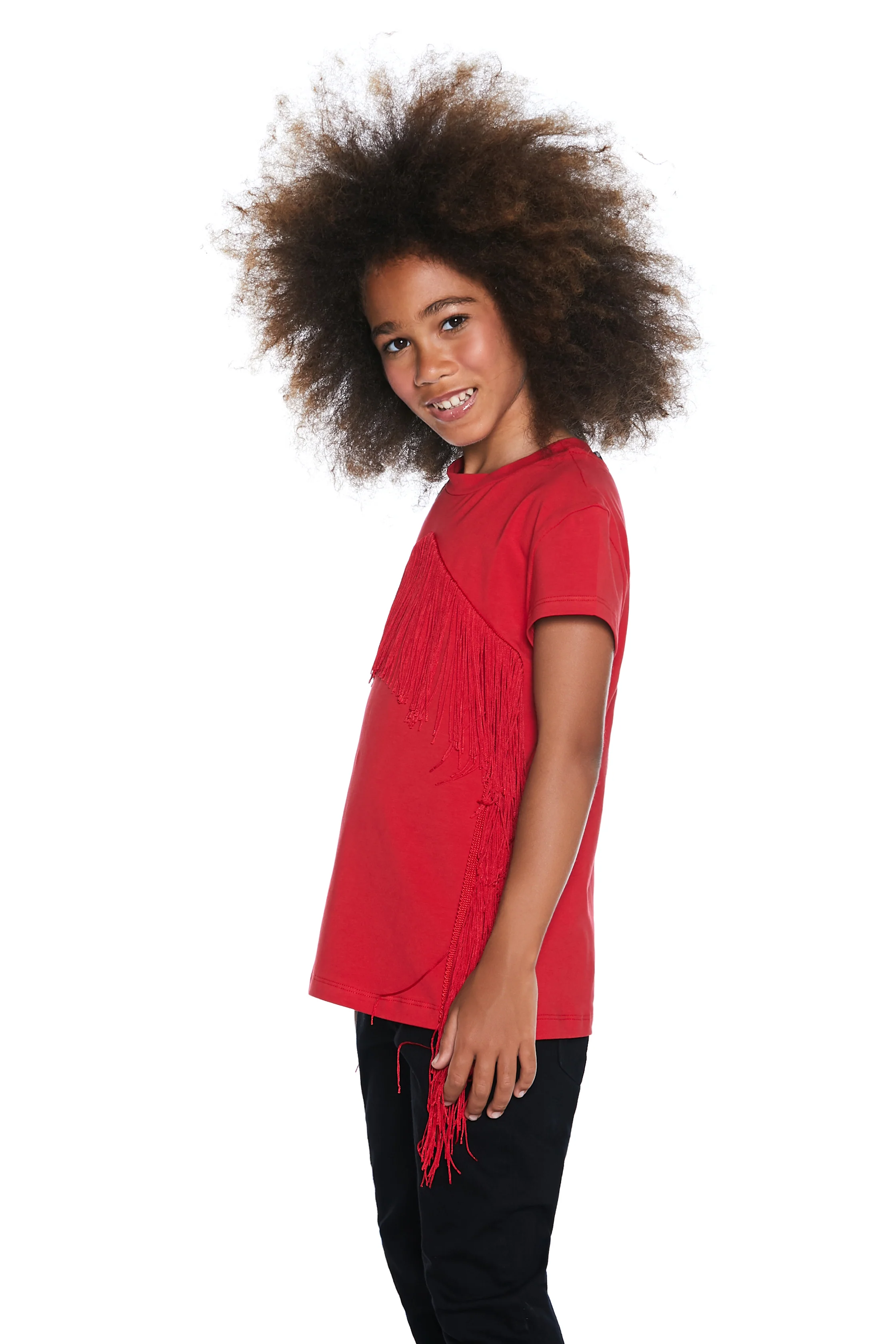 T-shirt PURTF mezza manica con frange più passamaneria più stampa rlhs lamina - Image 2