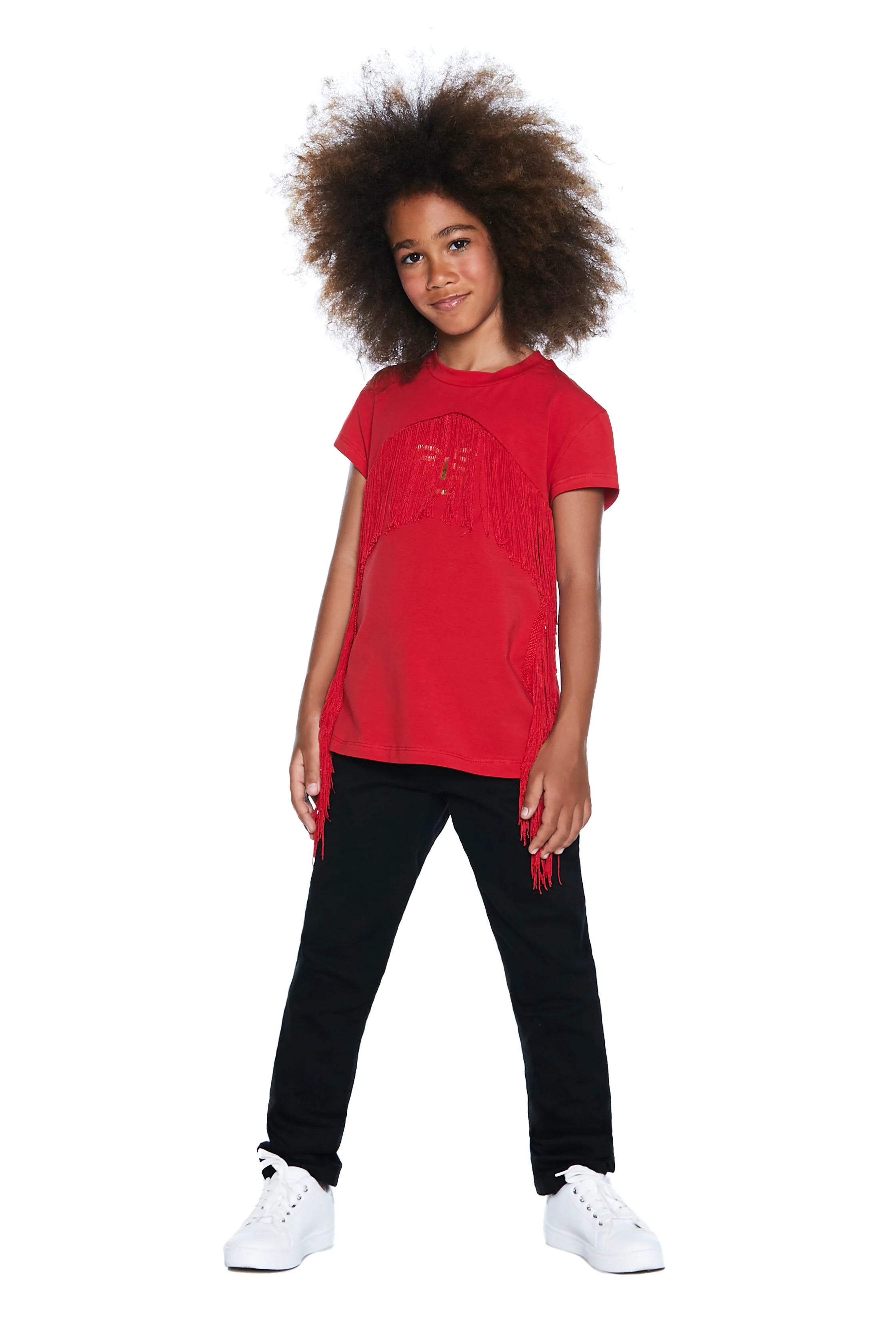 T-shirt PURTF mezza manica con frange più passamaneria più stampa rlhs lamina - Image 4