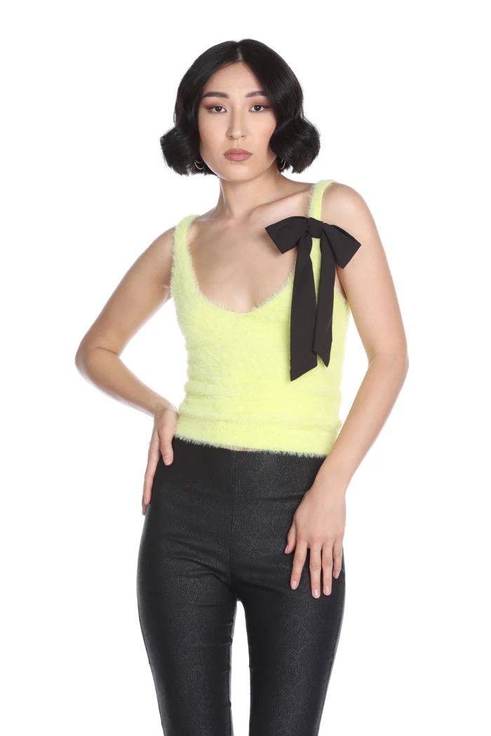 Top-tricot PELLICCETTYA con spilla fiocco più pietre - Image 3